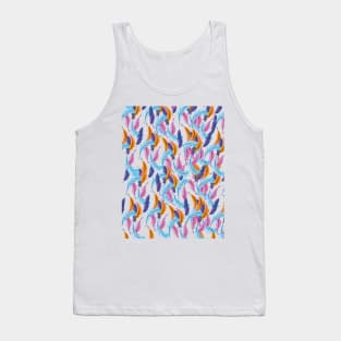 Multicoloured Feathers Tank Top